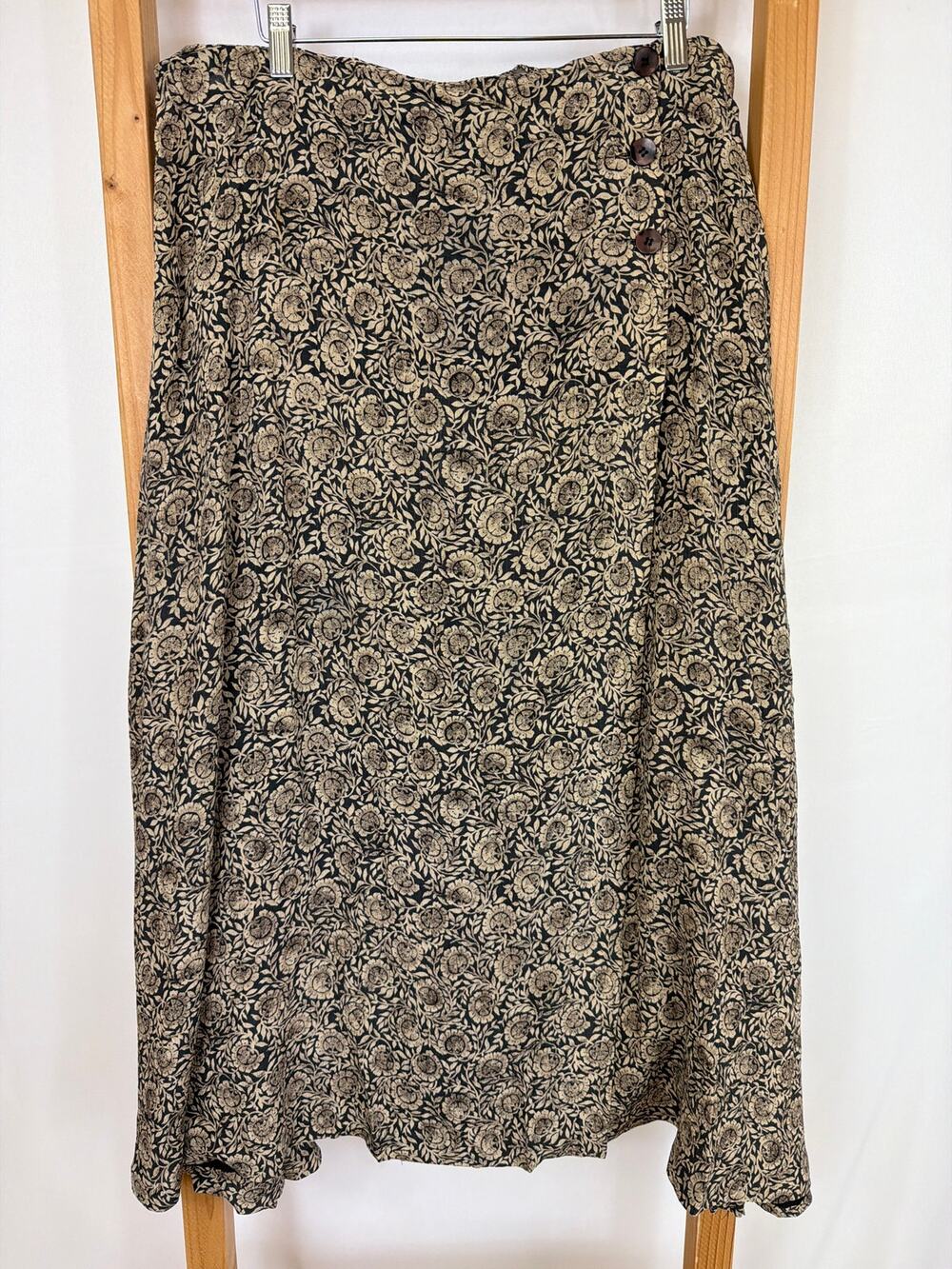 Vintage Jones New York 100% Silk Floral Maxi Skirt 20W